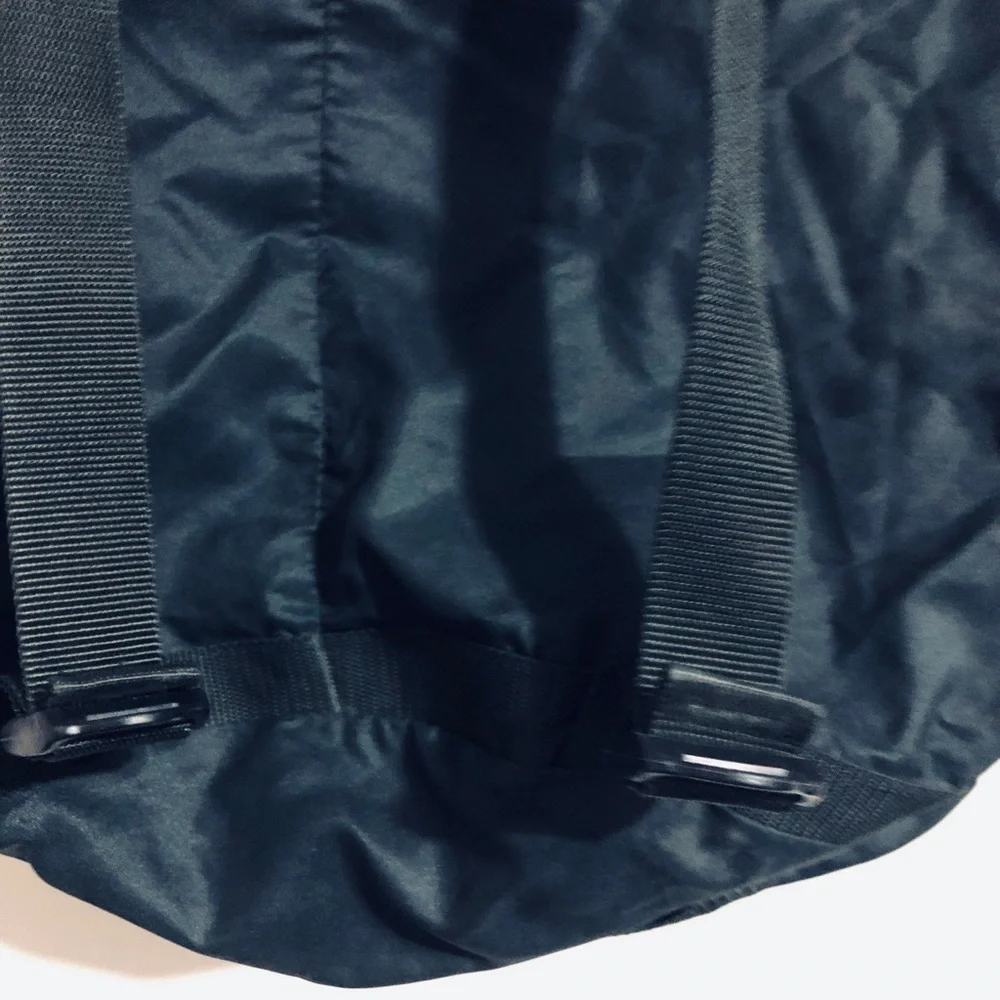 Black Nylon Duffel Backpack-Style Carry Bag